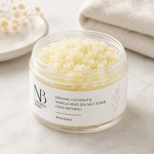 Organic Coconut & Vanilla Dead Sea Salt Scrub - Wholesale