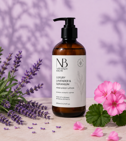 New Luxury Organic Lavender & Geranium Hand & Body Lotion - Wholesale