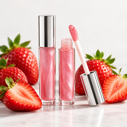 Natural, Organic Strawberry Tinted Lip Gloss Making Kit (Makes 10 x Lip Glosses)