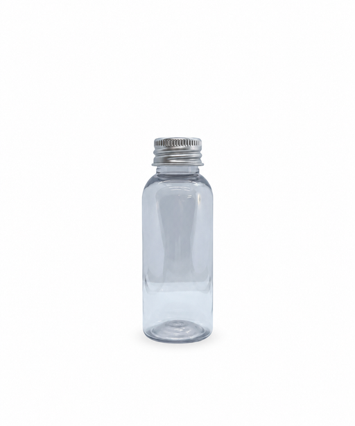 50ml PET Plastic Boston Bottle (with aluminium cap)