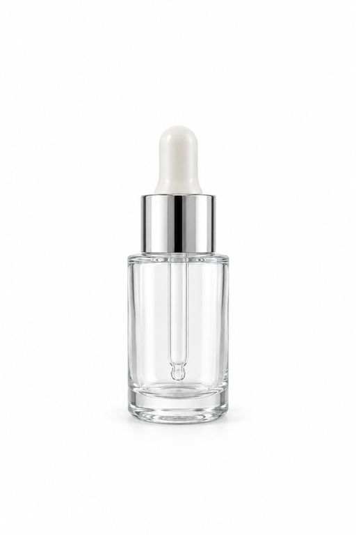 15ml Clear Glass Bottles with Chrome Pipette