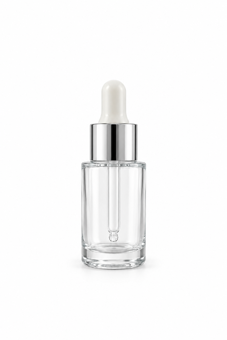 15ml Clear Glass Bottles with Chrome Pipette