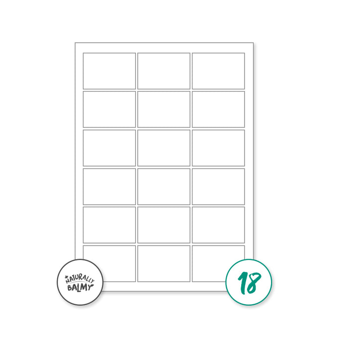 Clear Gloss Polyester Rectangular Labels (63.5mm x 46.6mm)